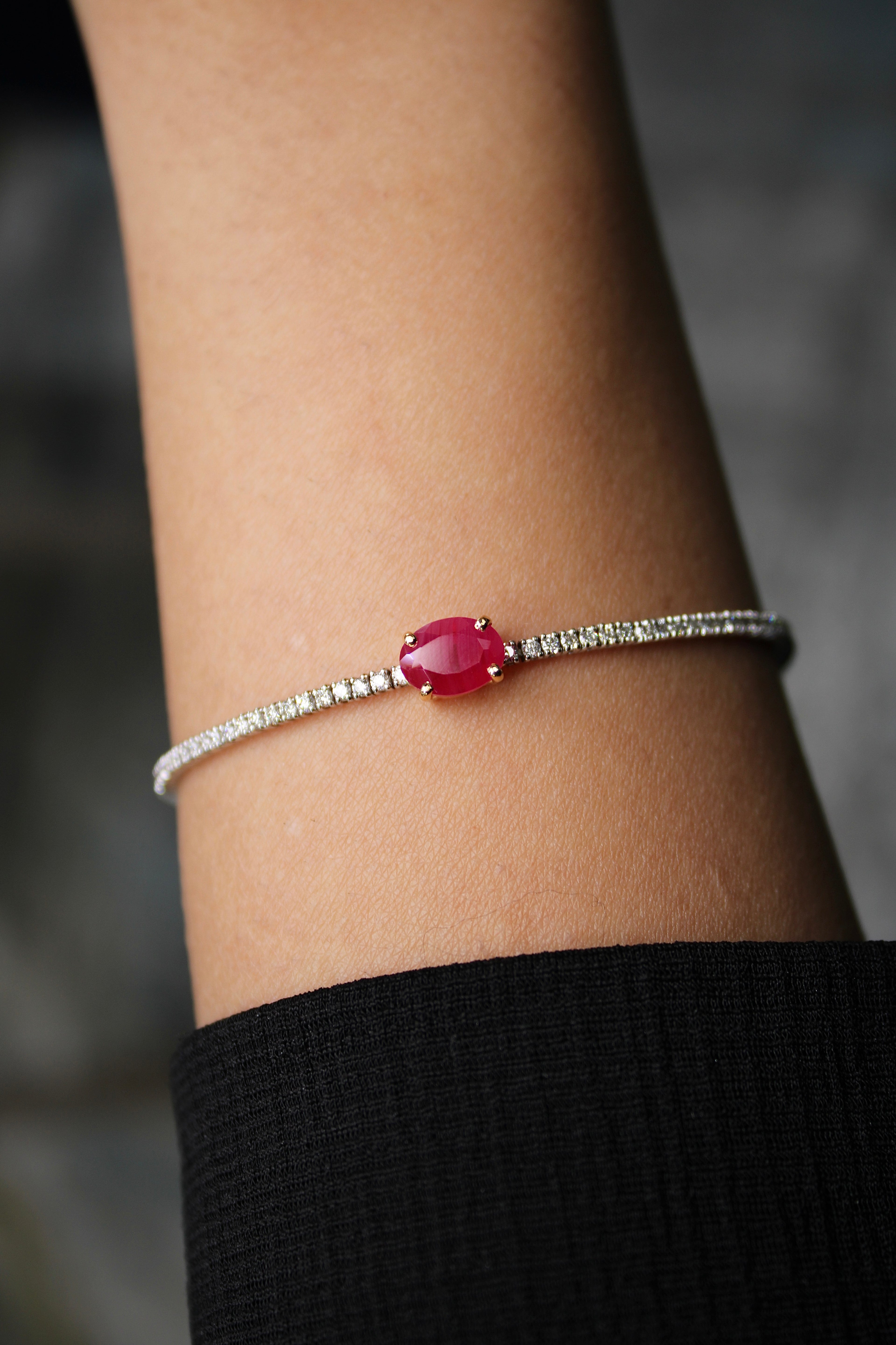 Ruby Tennis Bracelet