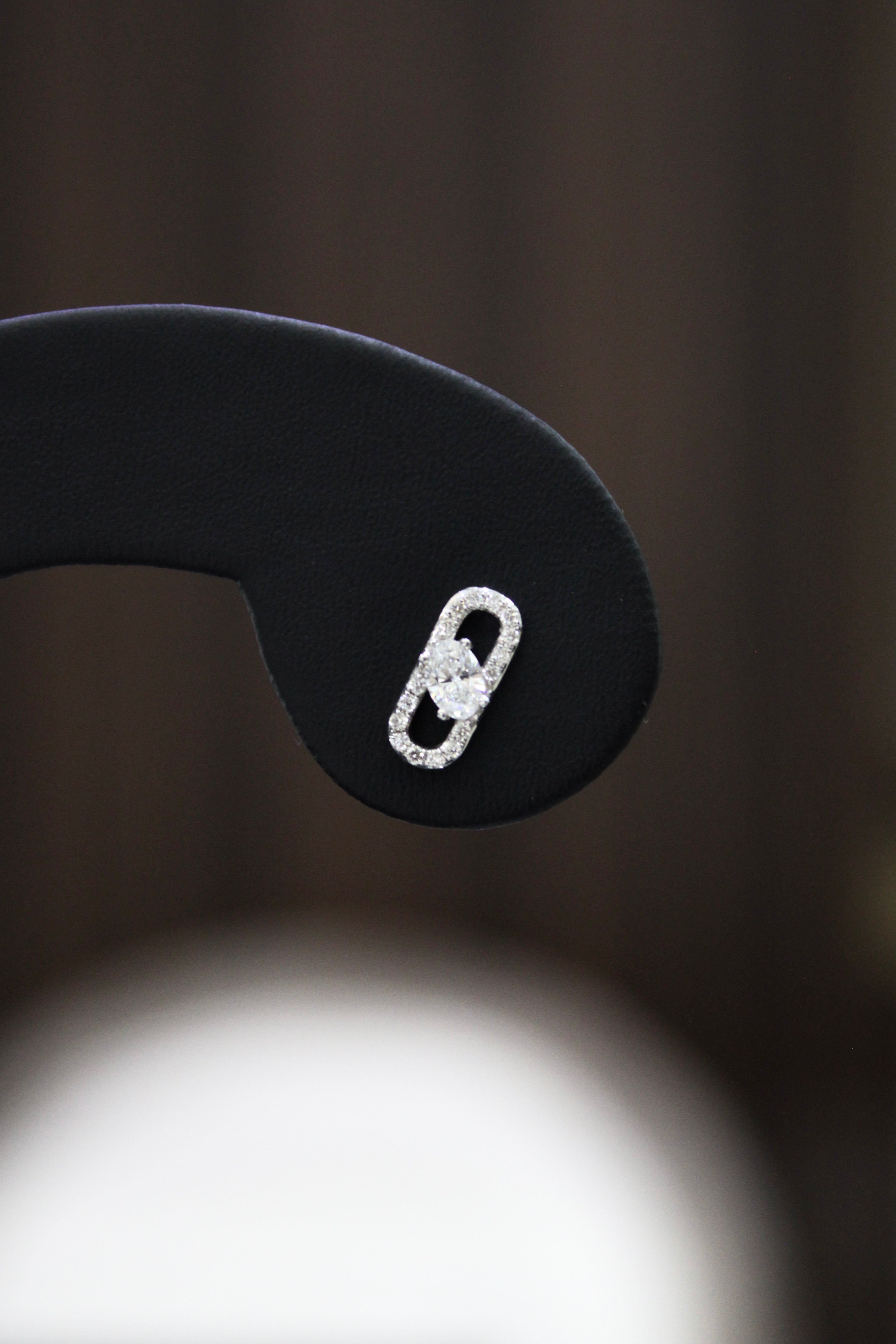 Oval Diamond Earrings