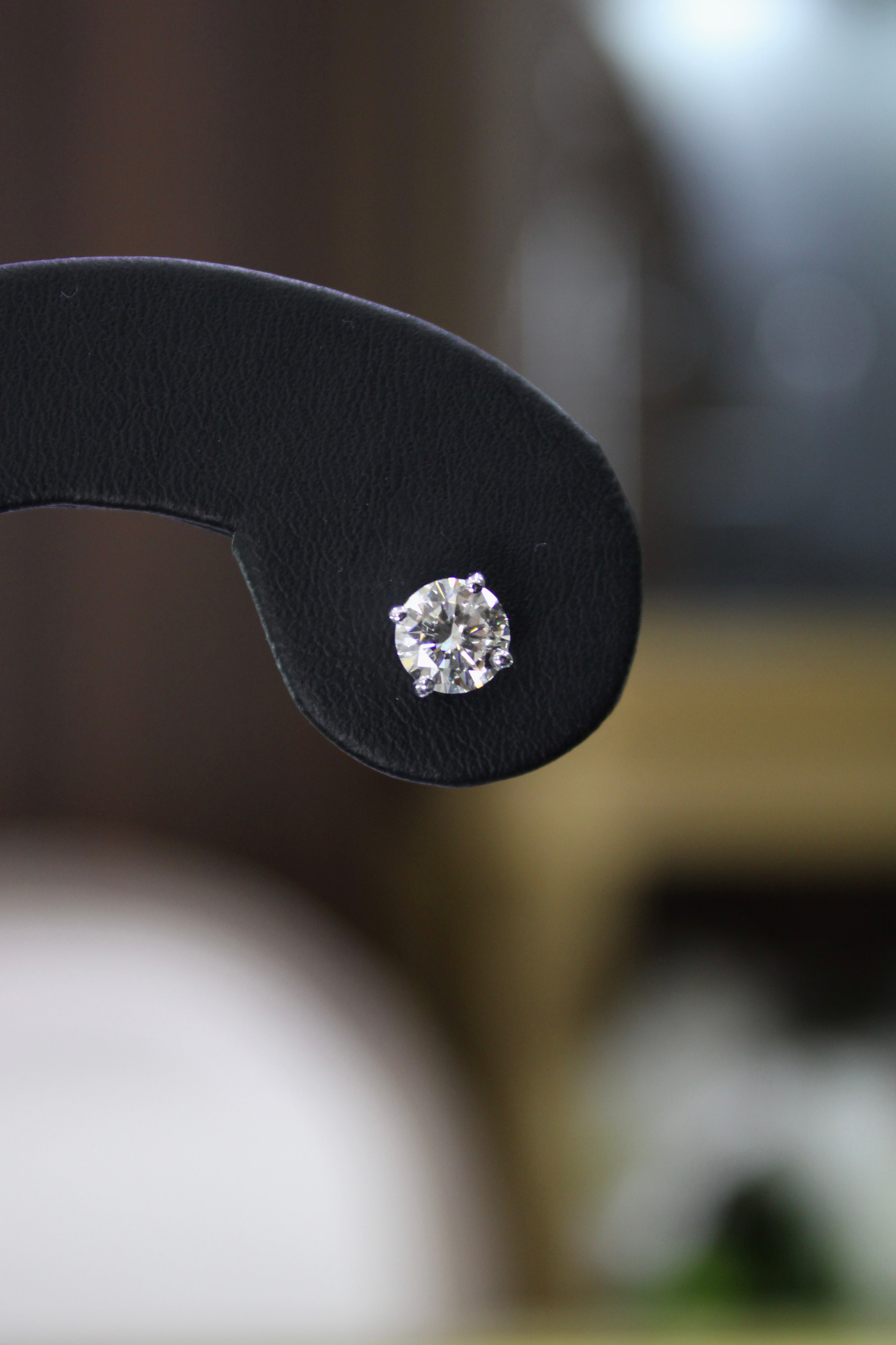 Solitaire Diamond Earrings