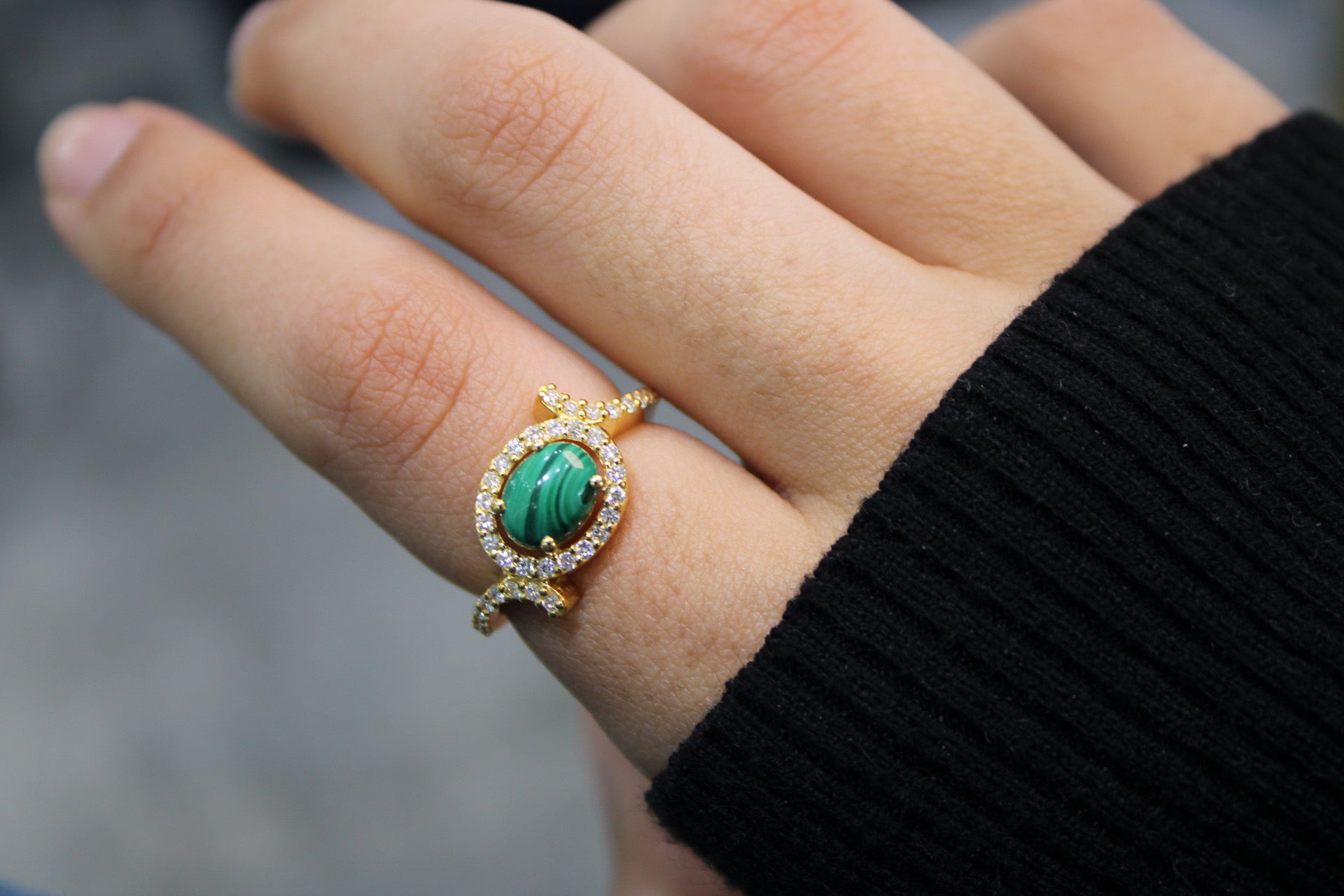 Green Malachite Ring