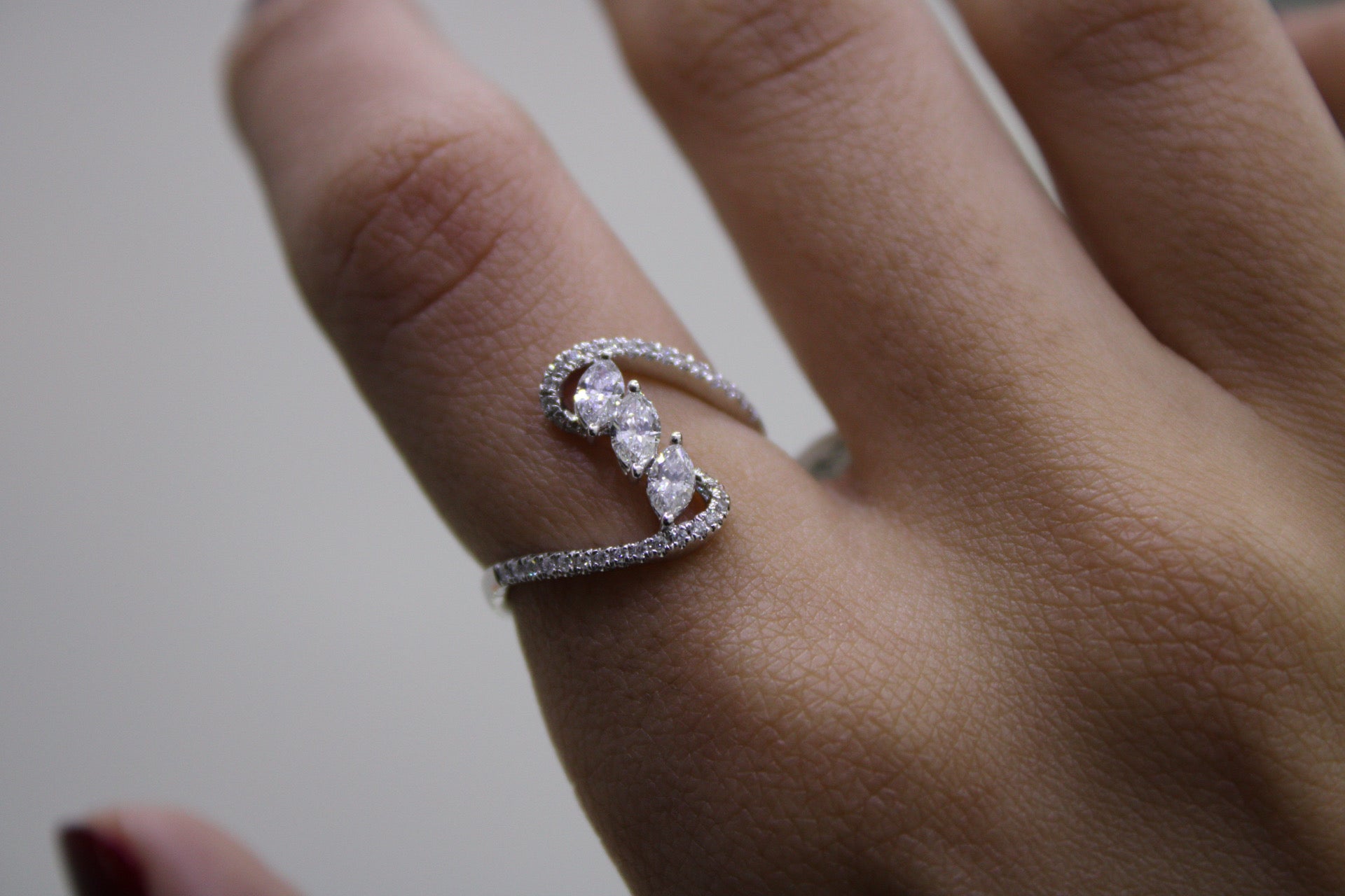 Elongated Marquise Ring