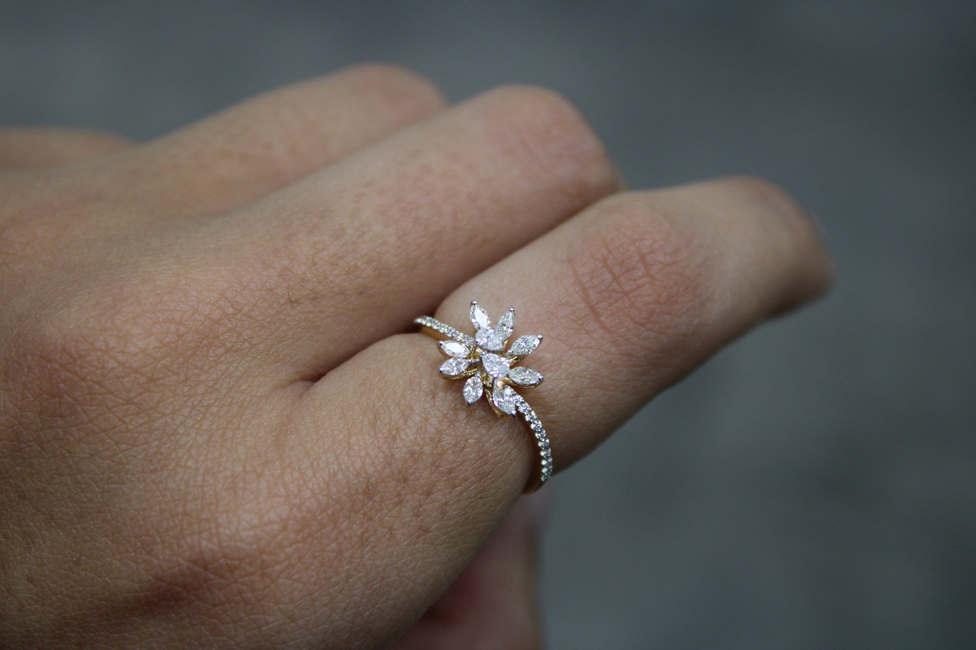 Flower Diamond Ring