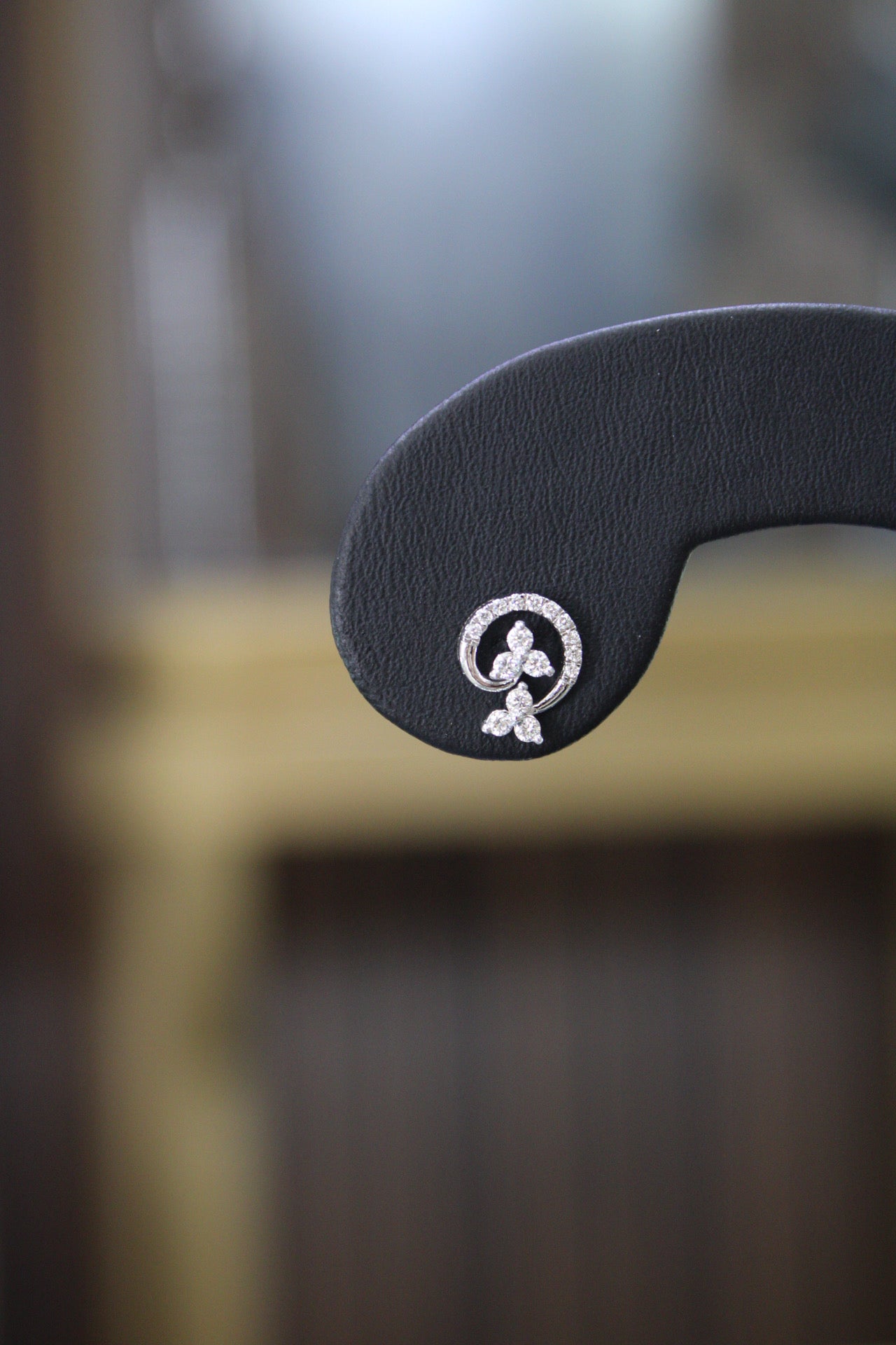 Floral Swoop Diamond Earrings