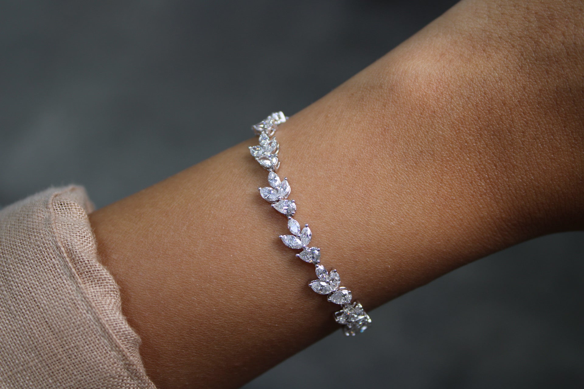 Marquise&Teardrop Tennis Bracelet