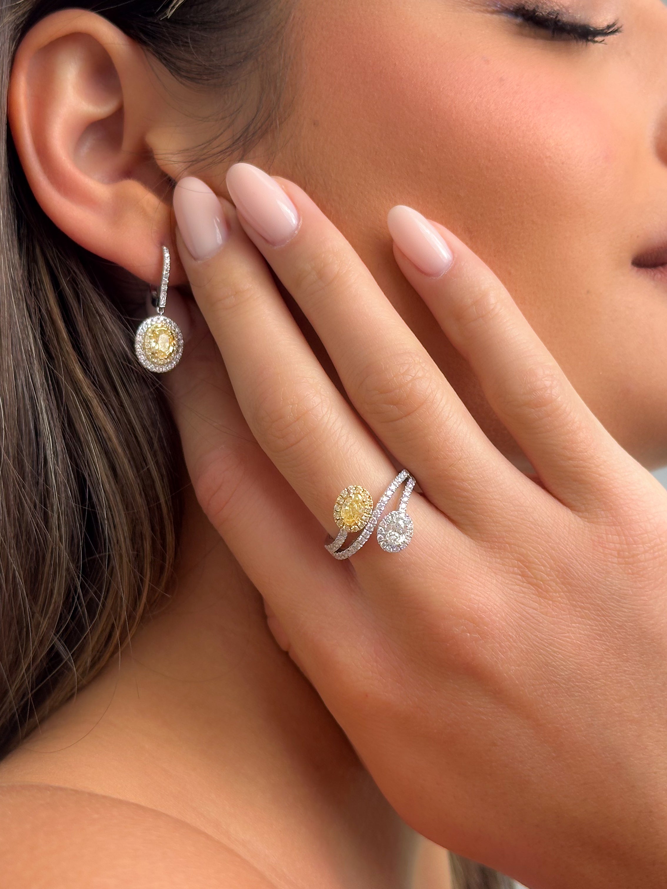 Oval Fancy Yellow Diamond Ring
